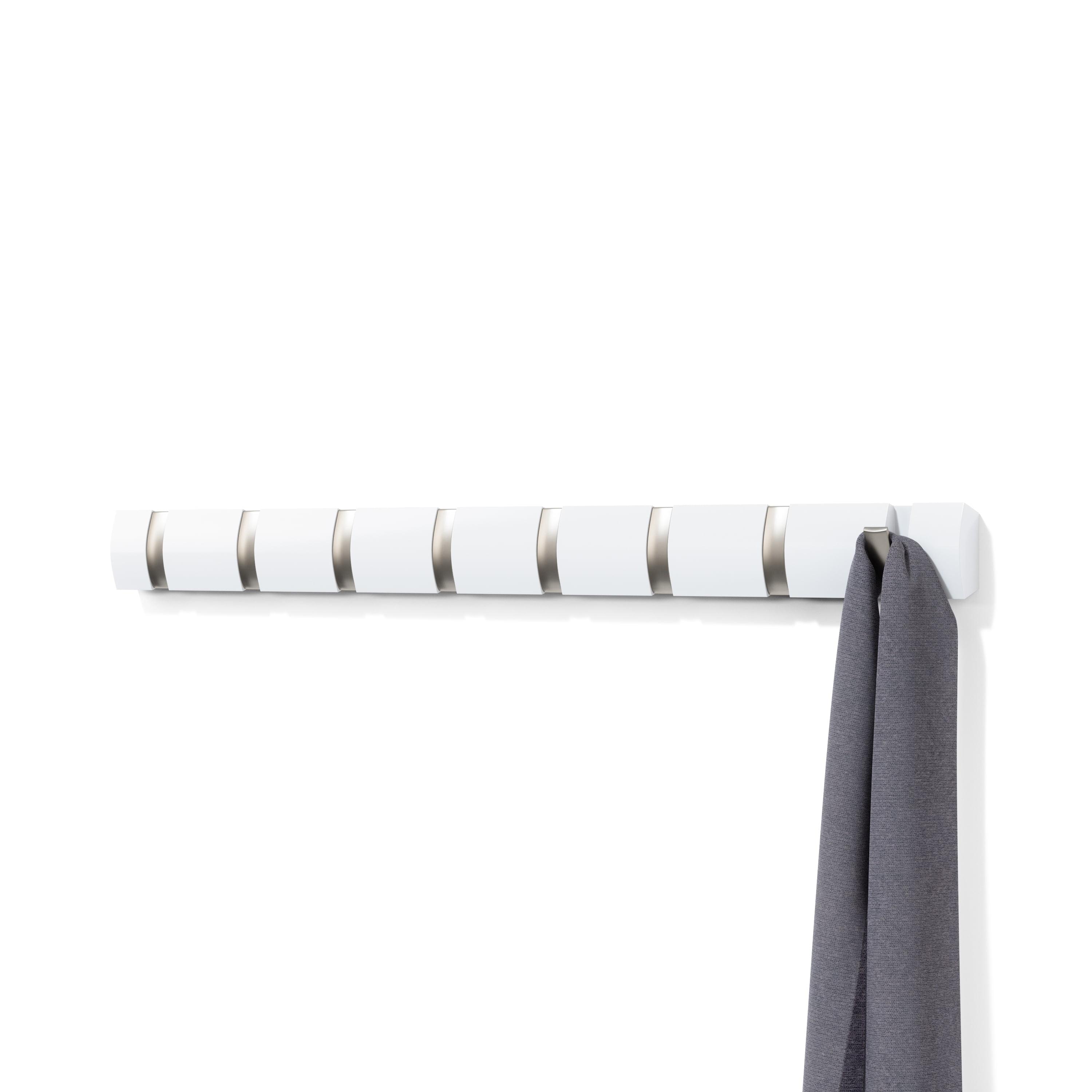 Umbra Flip 8 Sleek White Hardwood Wall Hook