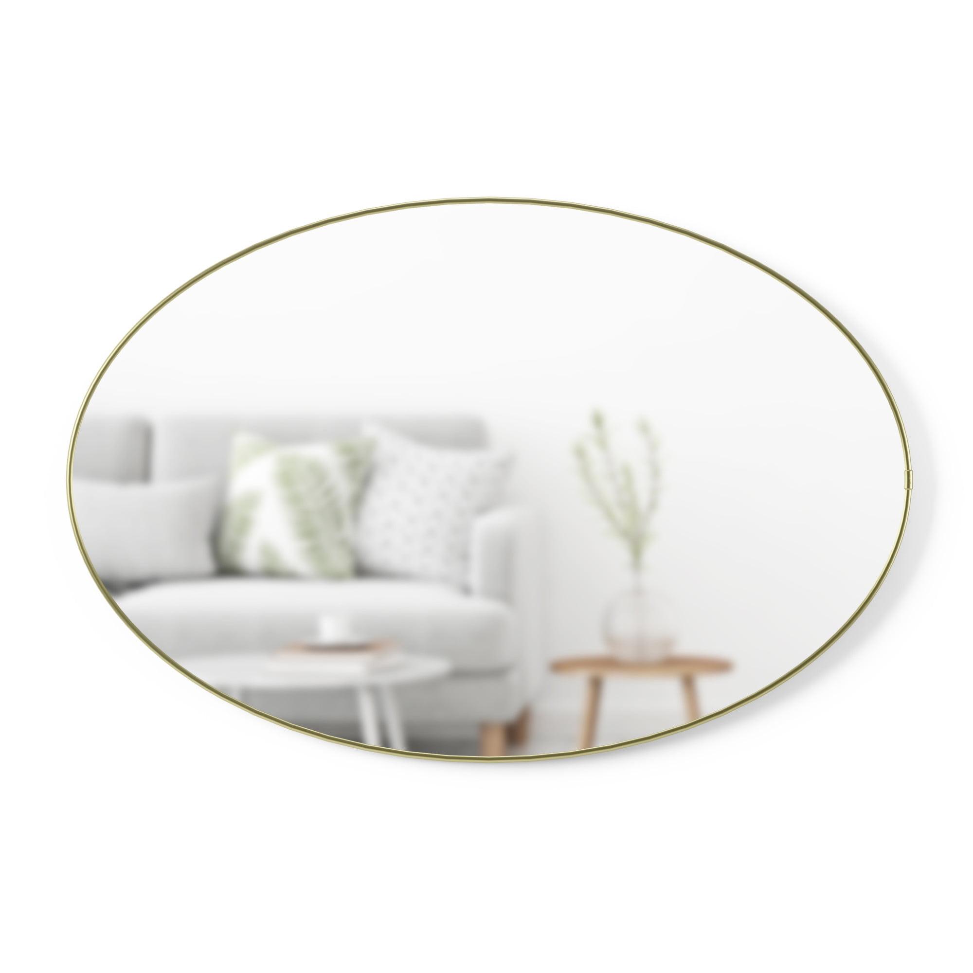 Hubba 24x36 Oval Gold Wood Mirror