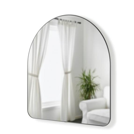 34" x 36" Hubba Arched Mirror Metallic Titanium - Umbra: Modern Oval Wall Mount, No Assembly, Steel Frame