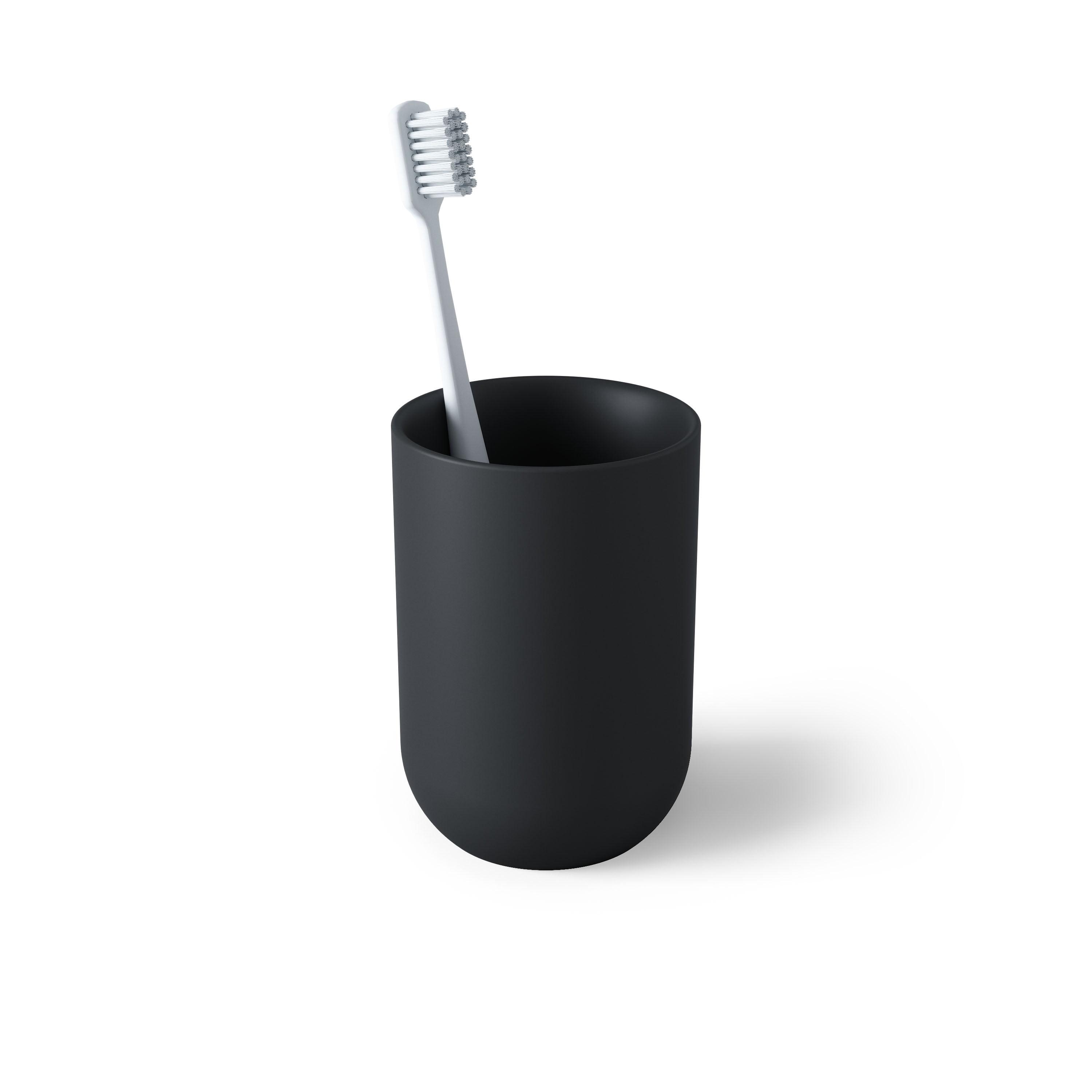 Matte Black Resin Modern Bathroom Tumbler