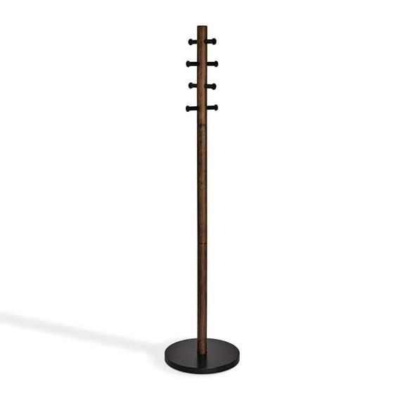 Pillar 8 - Hook Freestanding Solid Wood Coat Rack