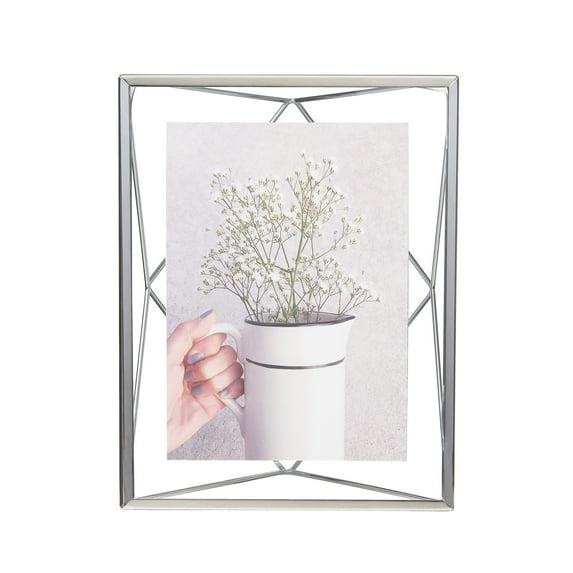 Umbra 5"x7" Prisma Picture Frame Chrome: Modern Geometric Design, Steel Material, Wall or Tabletop Display