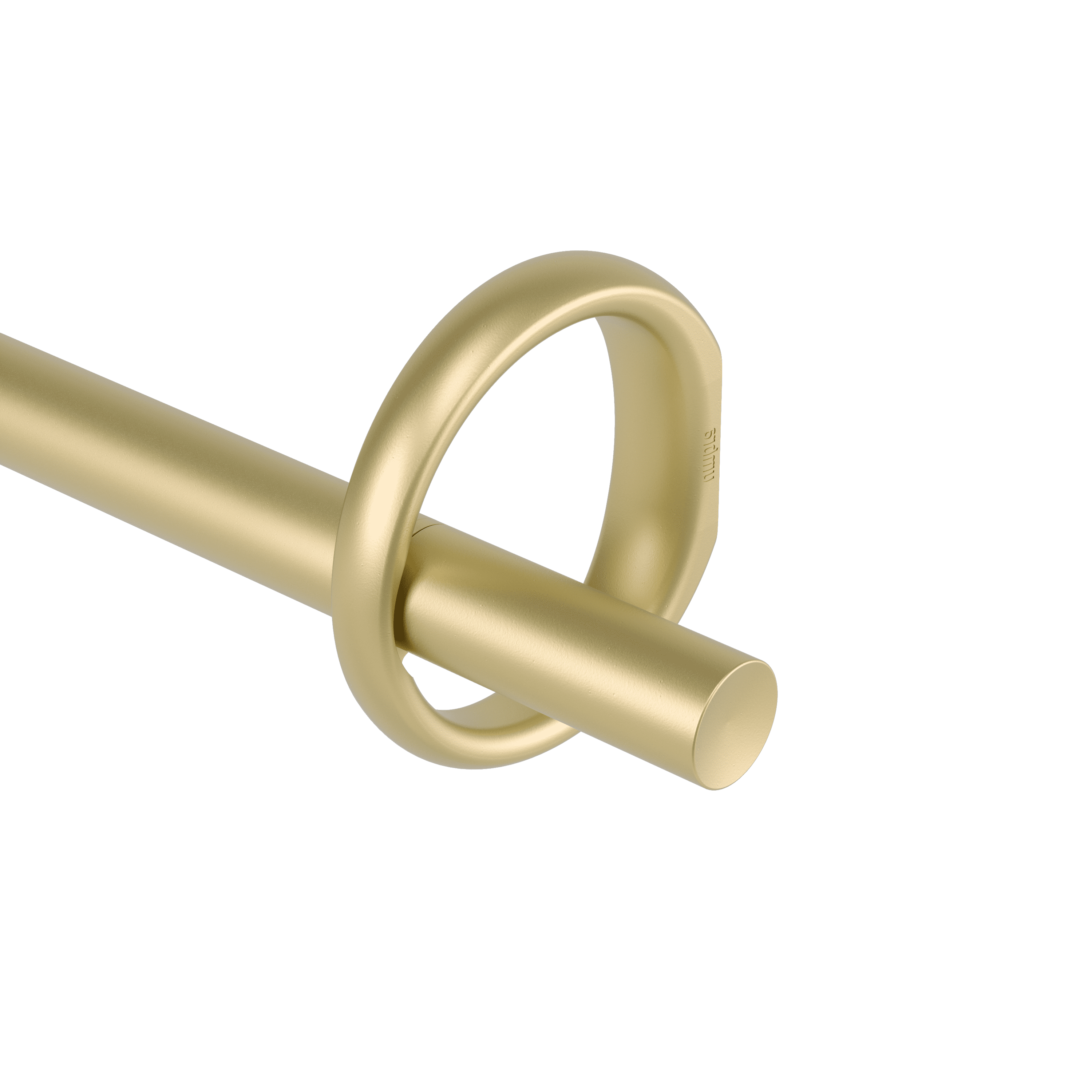 Gold Adjustable Modern Single Curtain Rod 42-120"