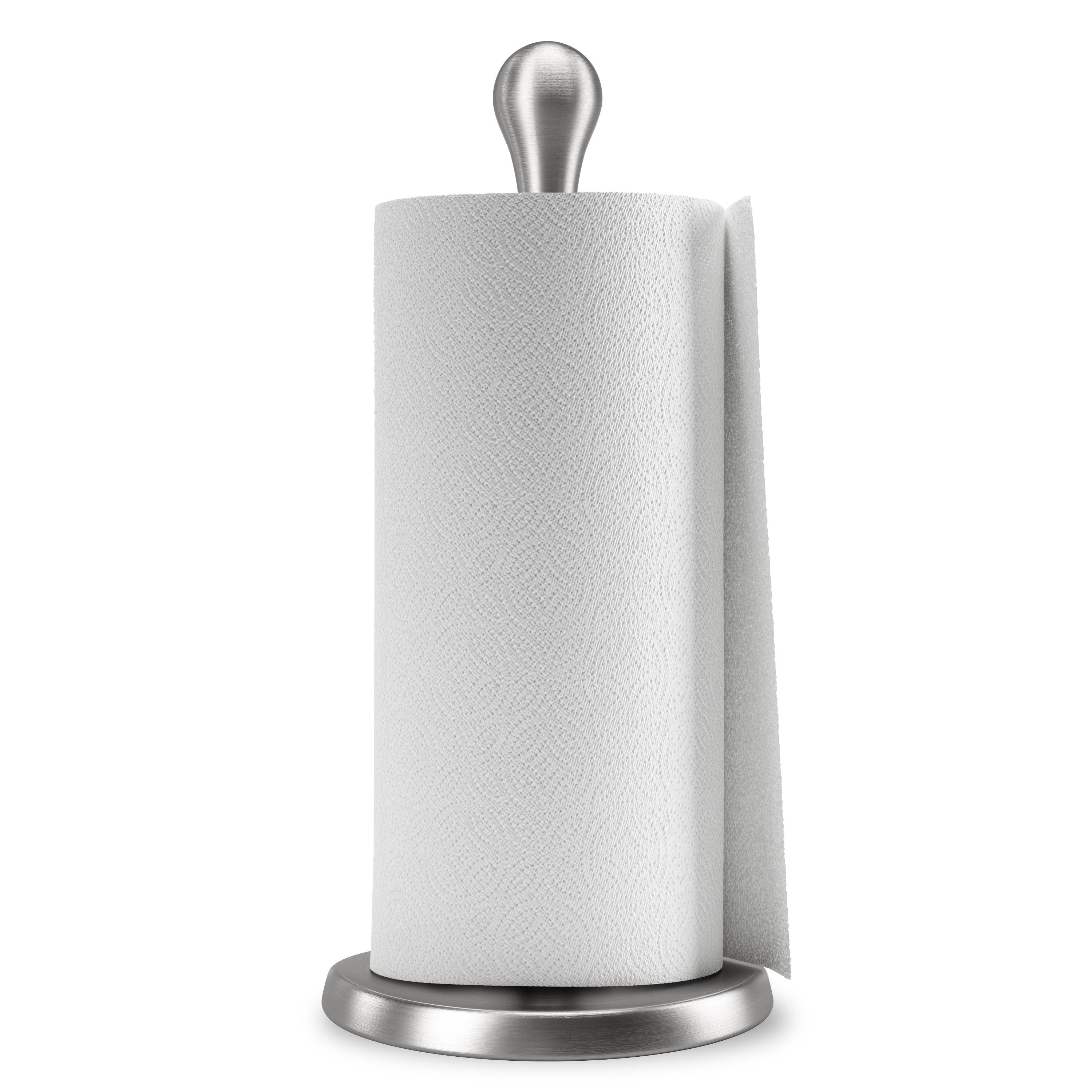 Gray Stainless Steel Freestanding Paper Towel Holder