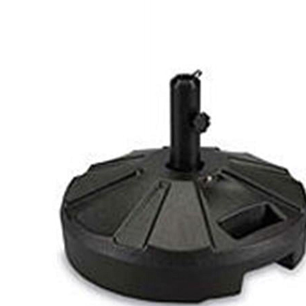 Black Resin Umbrella Stand with Stainless Steel Hardware