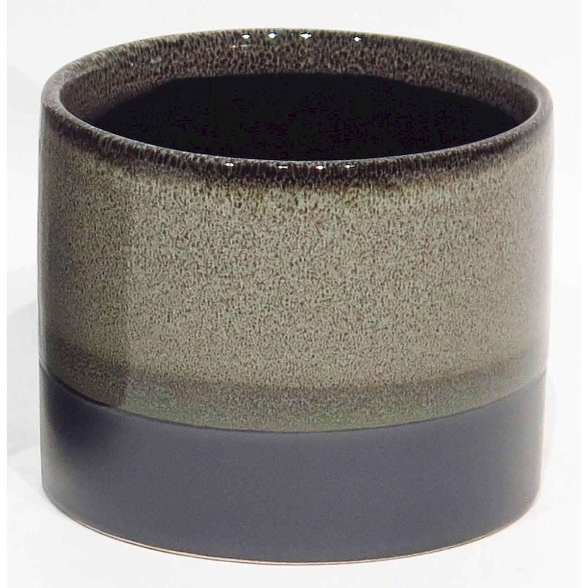 Unbranded Grey And Black Reactive Glaze Ceramic Planter