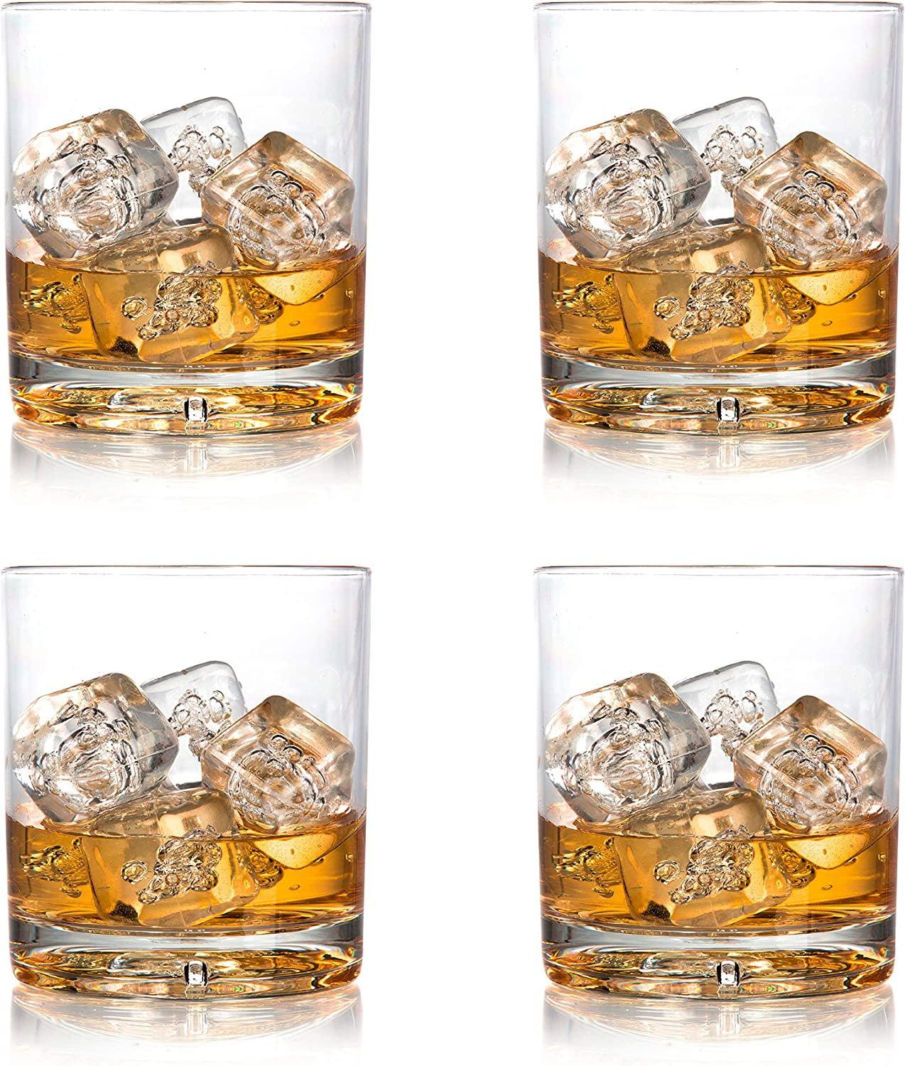 12oz Clear Tritan Unbreakable Whiskey Glasses Set of 4