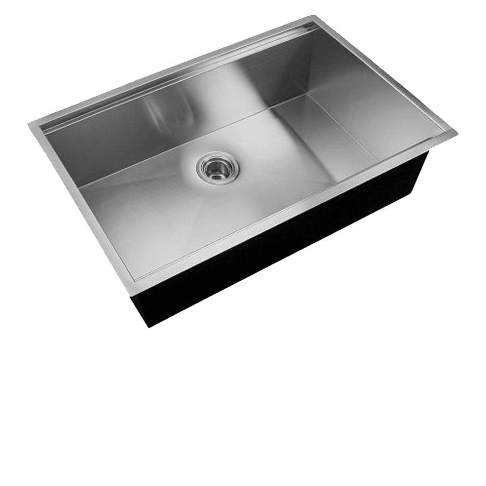 32'' Brushed Stainless Steel Undermount Single Bowl Kitchen Sink