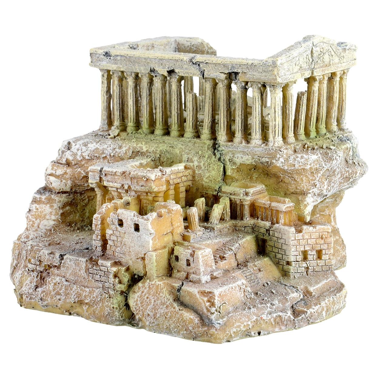 Handcrafted Ancient Parthenon Aquarium Ornament