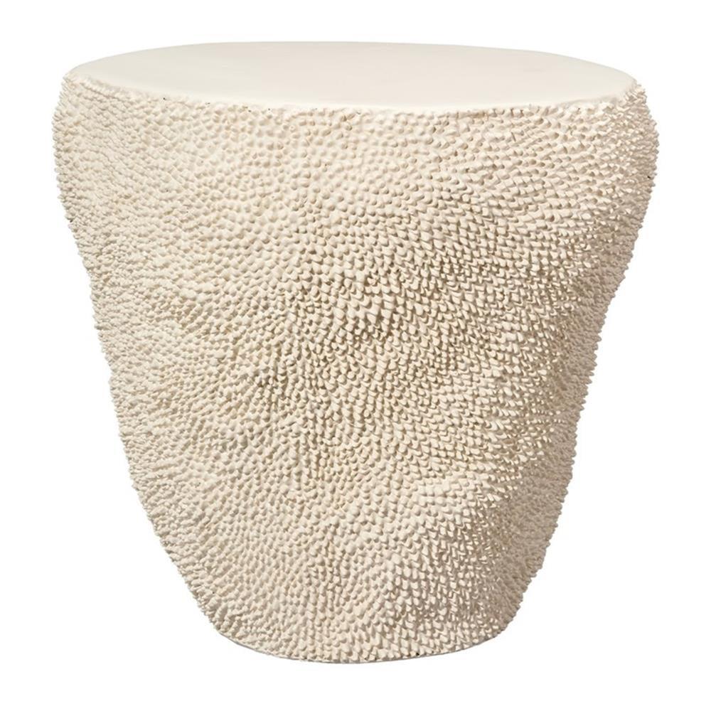 Jamie Young Co Uni Fiberglass Side Table Large Cream