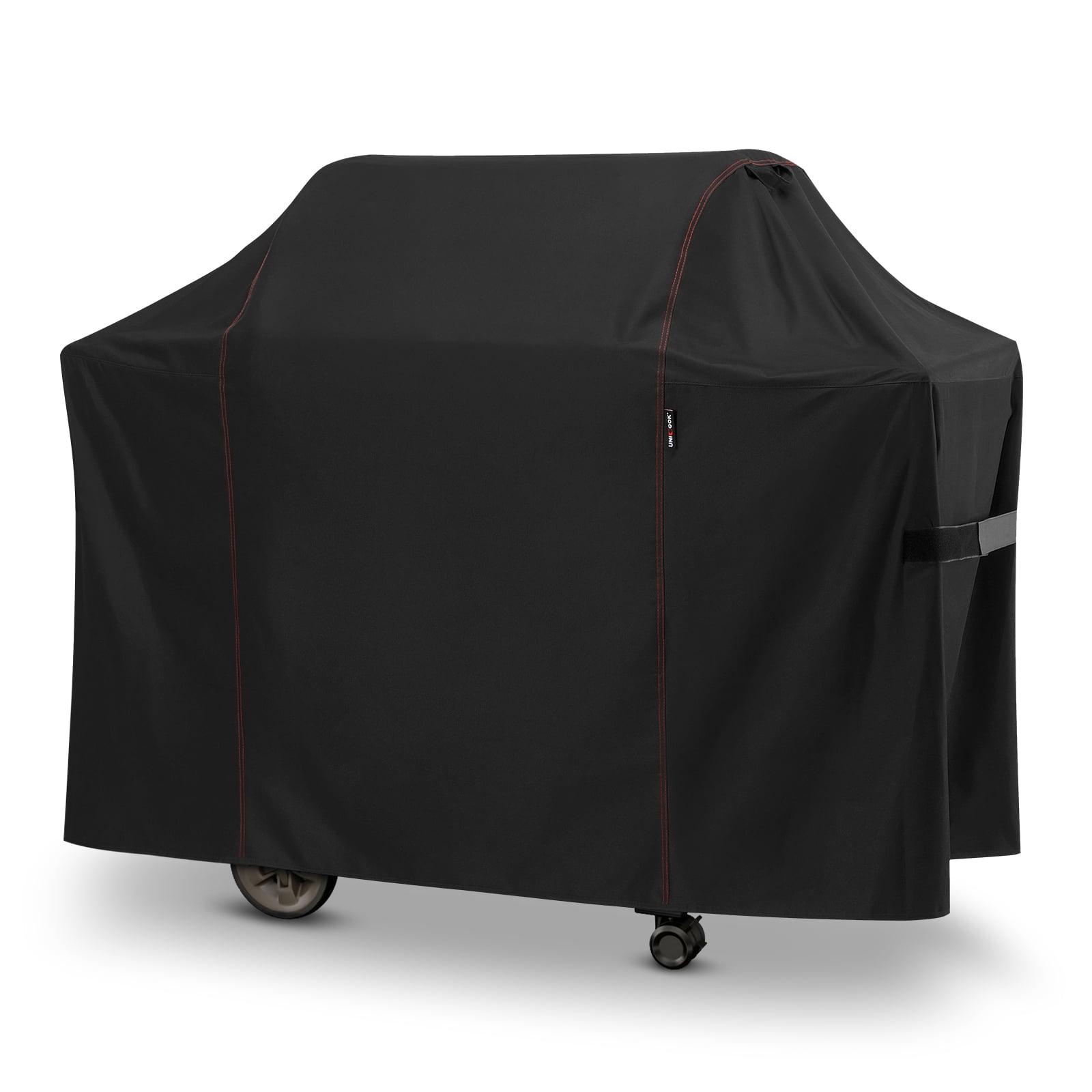 Heavy Duty Black Waterproof 55-Inch BBQ Grill Cover