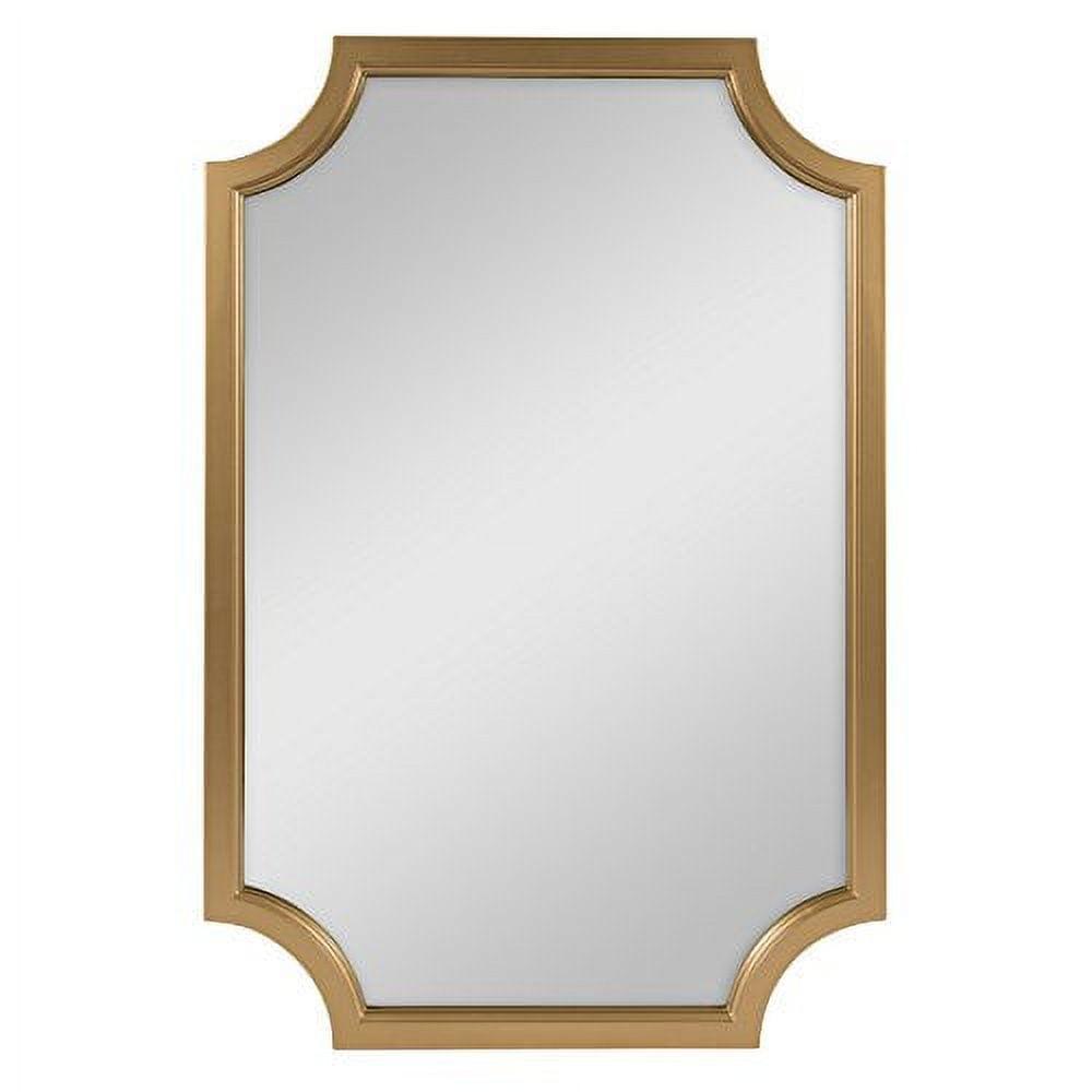 Kate and Laurel Hogan Wood Framed Mirror with Scallop Corners