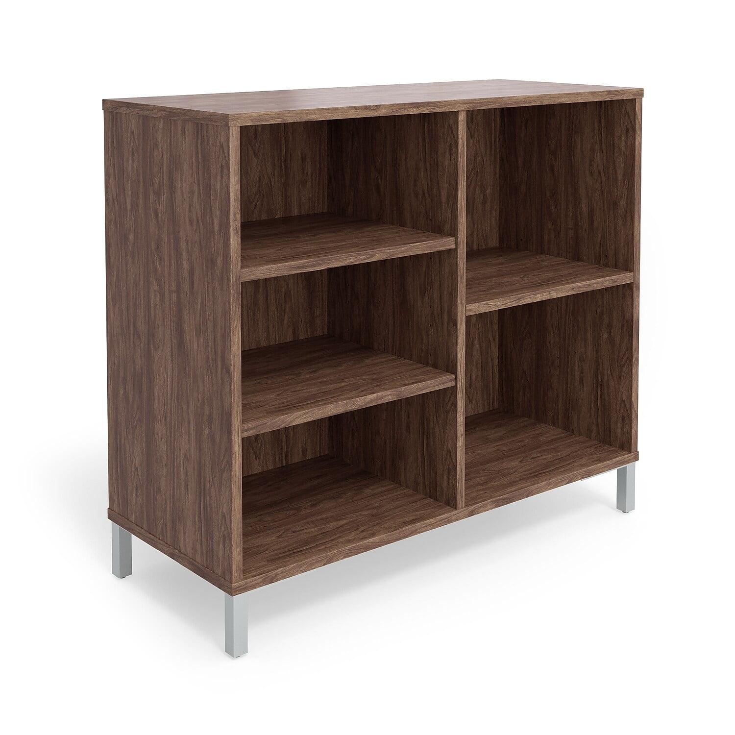 Espresso Adjustable 5-Shelf Laminate Bookcase