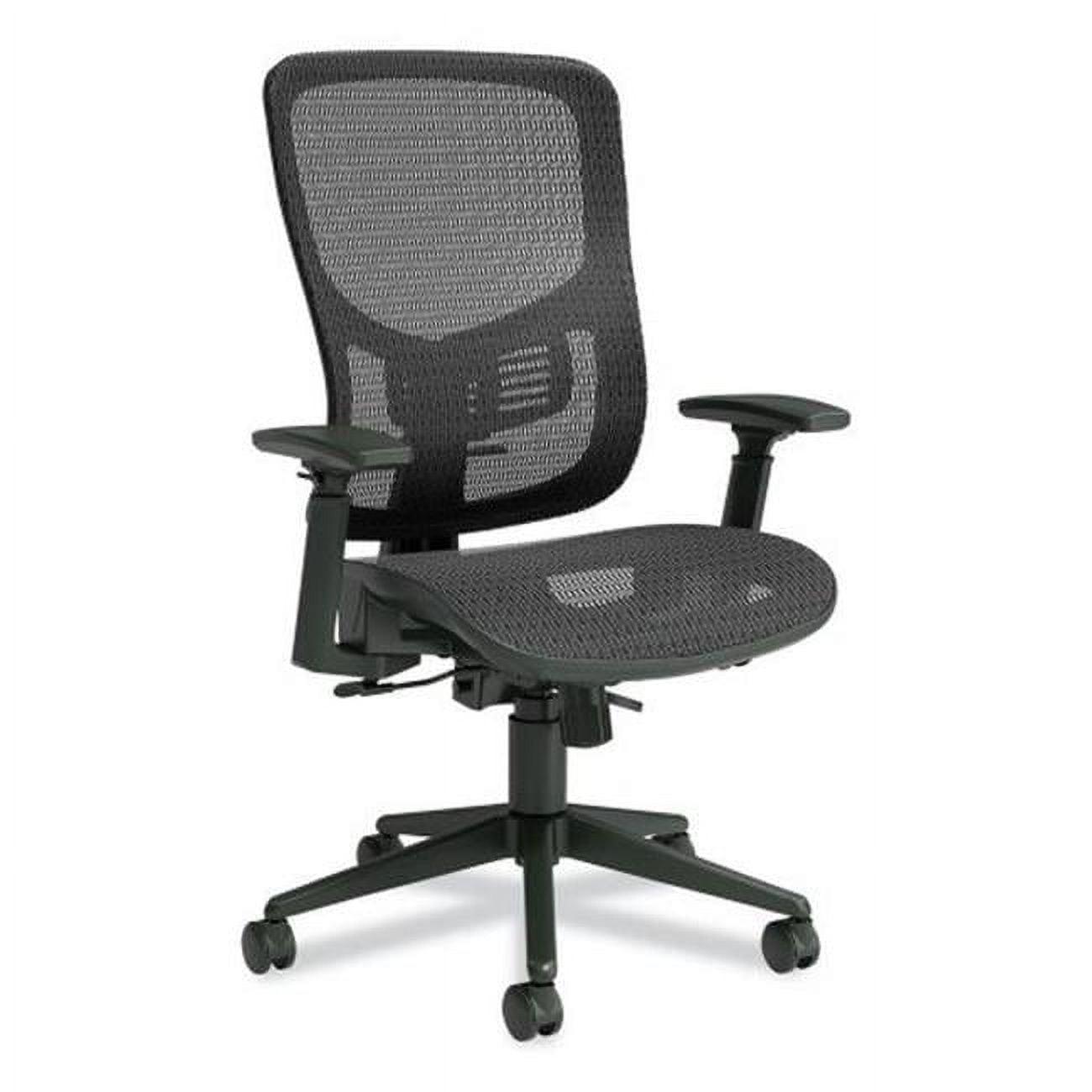 Black Mesh Swivel Task Chair with Adjustable Lumbar Support