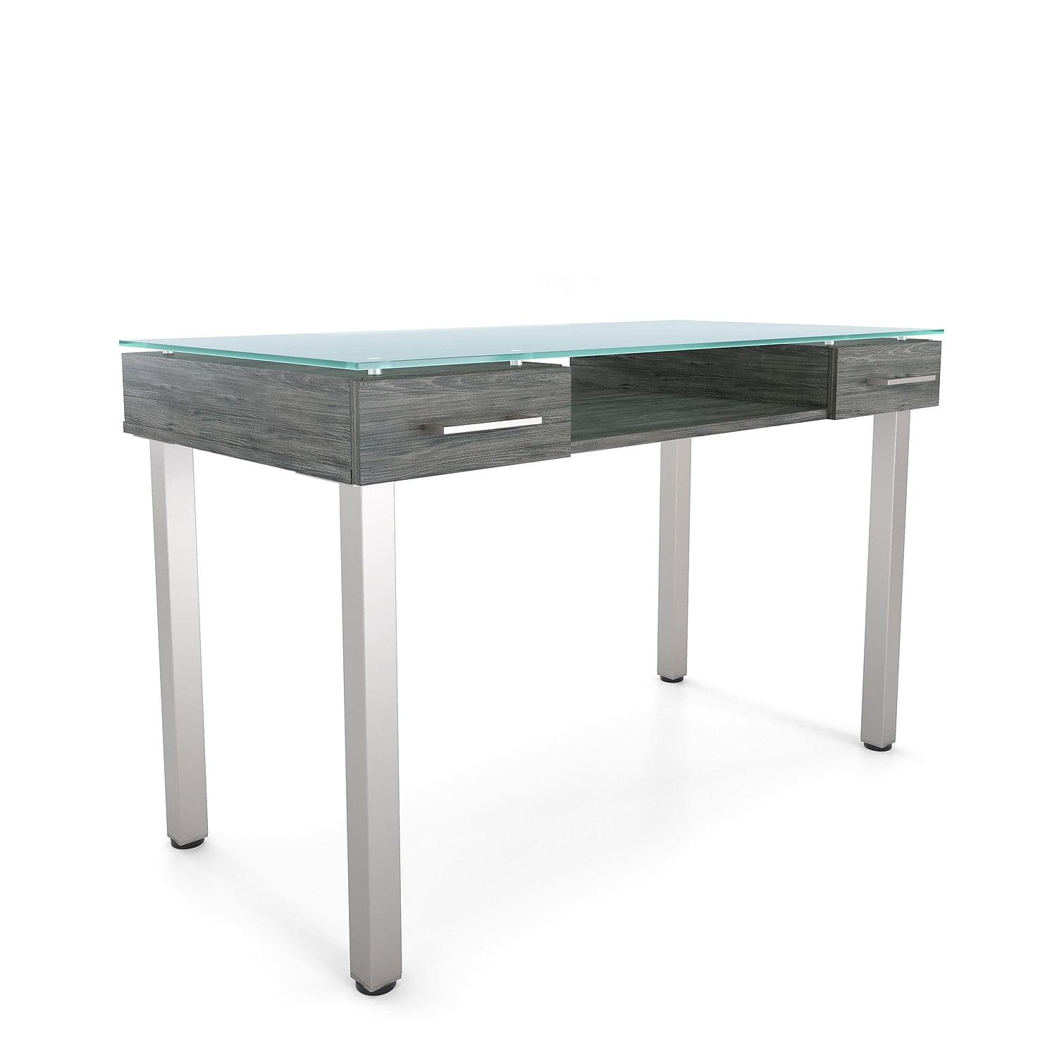 Prestige Glass Writing Desk 47.1" x 23.5" x 29.5", Gray