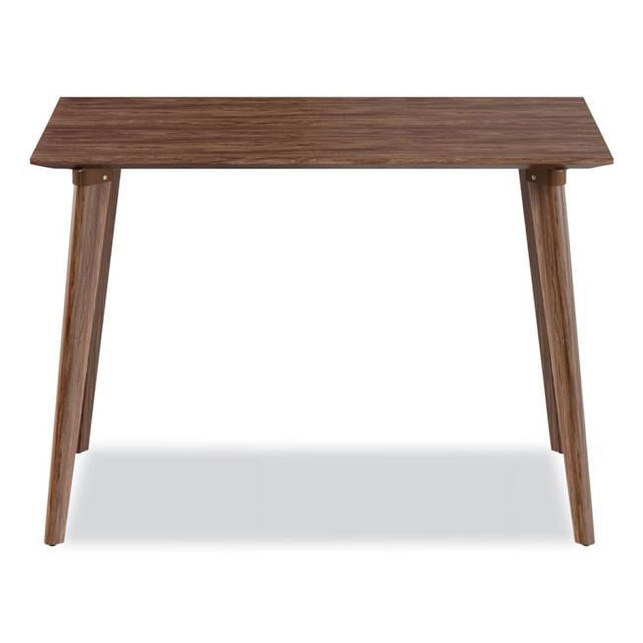 Espresso Wood Corner Writing Desk with Angled Legs, 42"