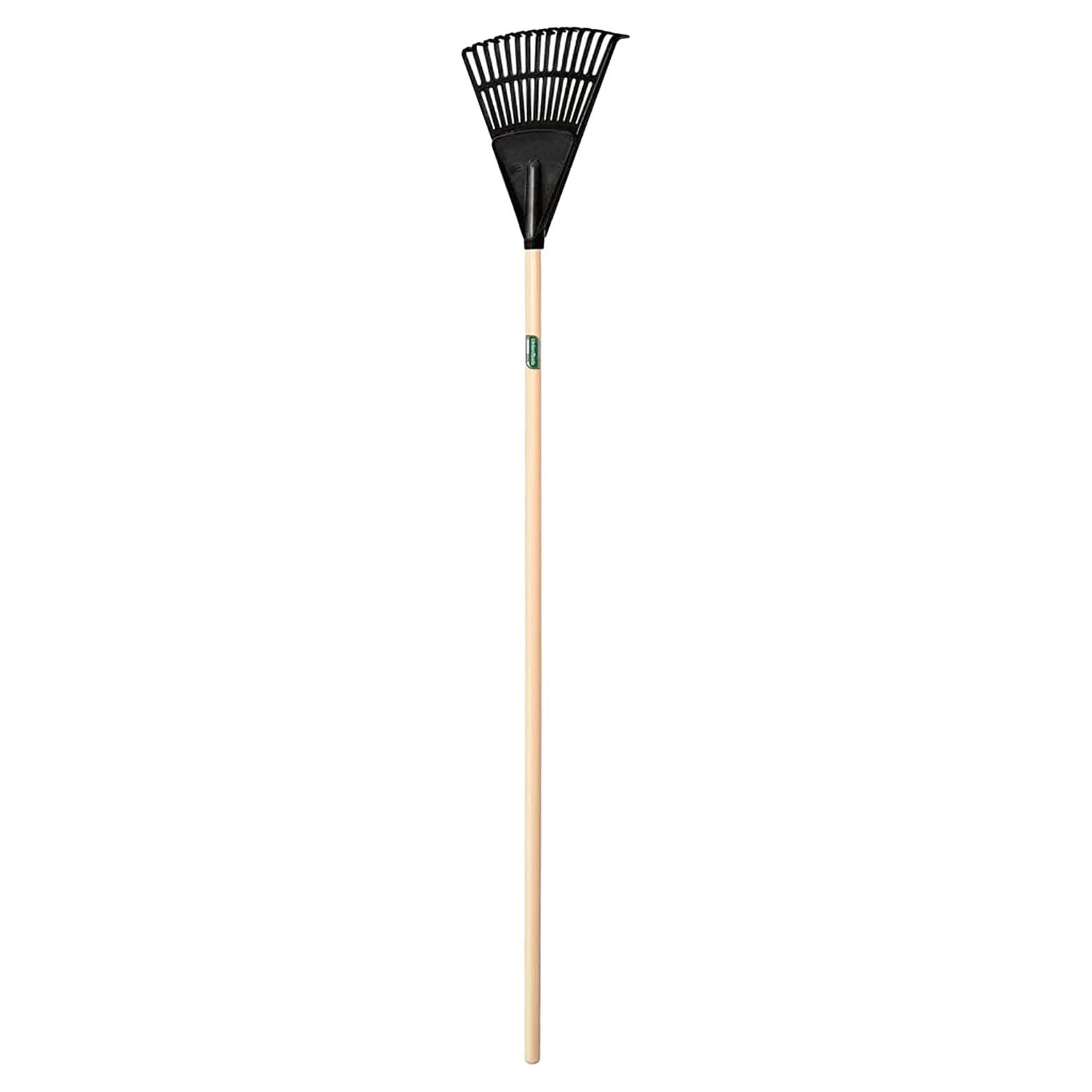 UnionTools 48.38 in. 15 Tine Poly Shrub Rake Wood Handle