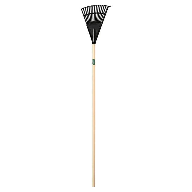 UnionTools 48.38 in. 15 Tine Poly Shrub Rake Wood Handle