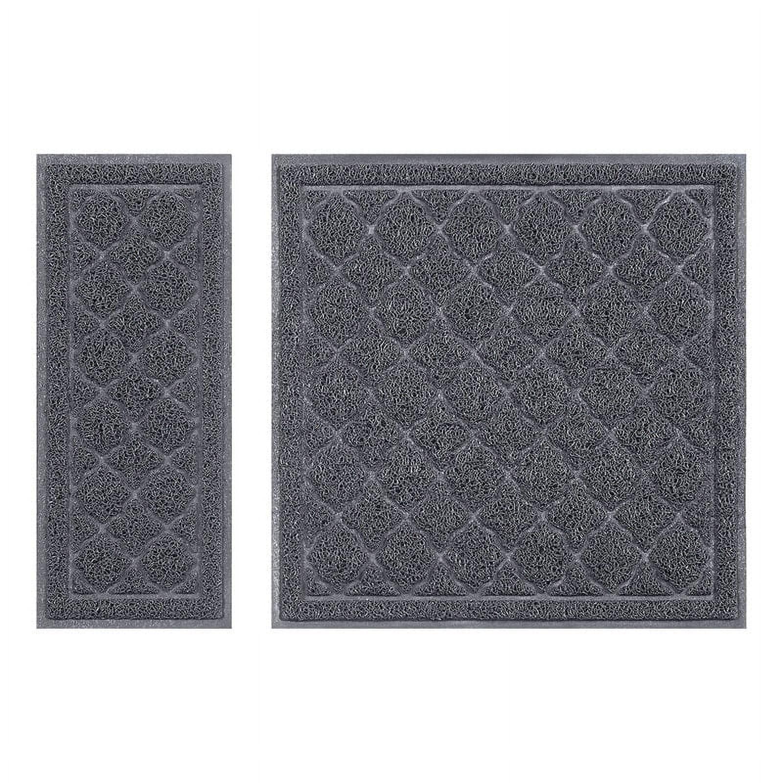 Gray Waterproof Cat Litter Trapping Mat, 18.5'' x 18.5''