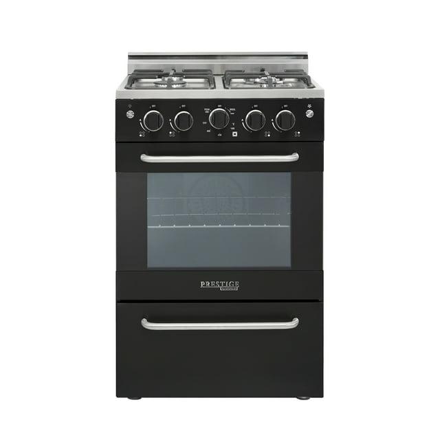 Unique Appliances Prestige 23.5" 4 burner 2.3 cu. ft. Freestanding Gas Range with Convection Oven UGP-24V PC1 B