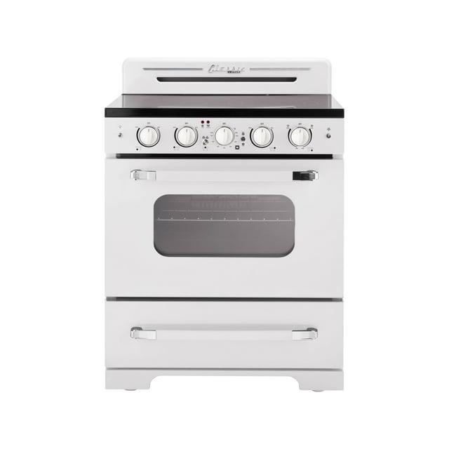 Unique Appliances Classic Retro 30" 5 Element 3.9 cu. ft. Freestanding Electric Glass Top Range with Convection Oven UGP-30CR EC W