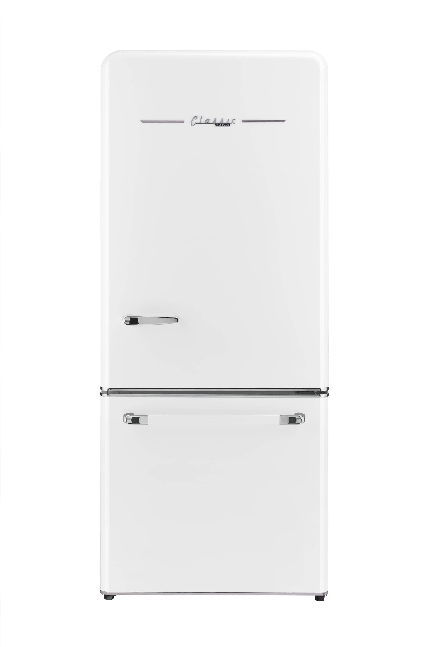 Unique Appliances Classic Retro 30" Frost-Free 17.7 cu. ft. Energy Star Certified Bottom Freezer Refrigerator UGP-510L W AC