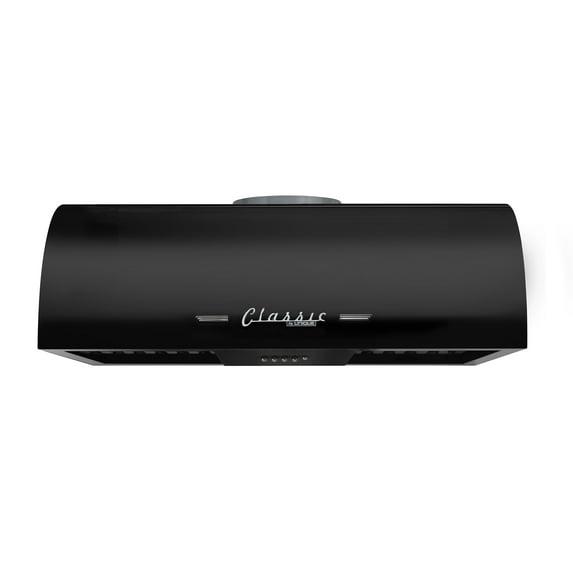 Classic Retro 24" 500 CFM Ducted Under Cabinet Range Hood with Stainless Steel Baffles and Light