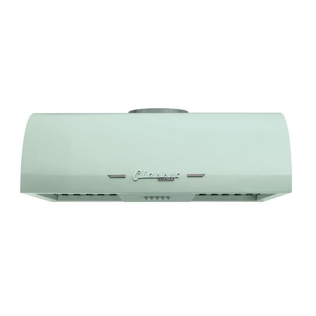 Classic Retro 24" 500 CFM Ducted Under Cabinet Range Hood with Stainless Steel Baffles and Light