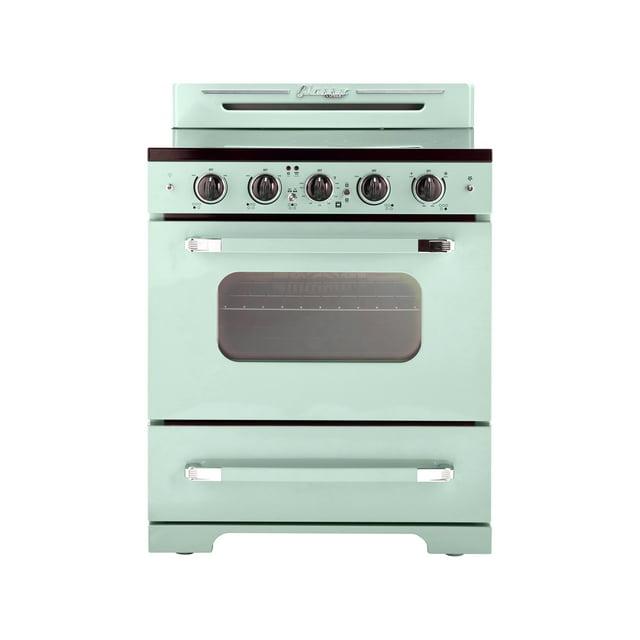 Unique Appliances Classic Retro 30" 5 Element 3.9 cu. ft. Freestanding Electric Glass Top Range with Convection Oven UGP-30CR EC LG