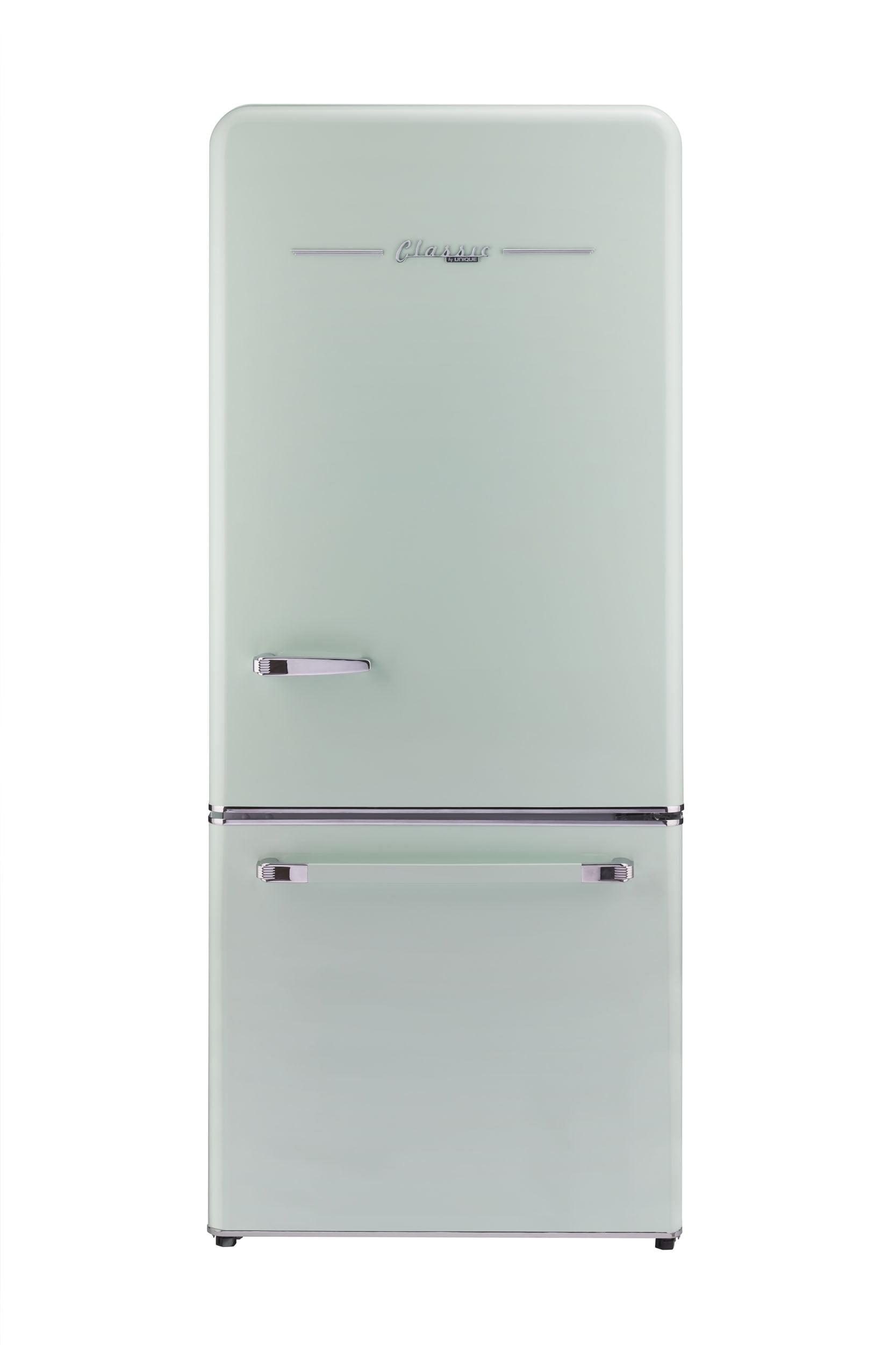 Summer Mint Green 18 Cu. Ft. Bottom Freezer Refrigerator with Ice Maker