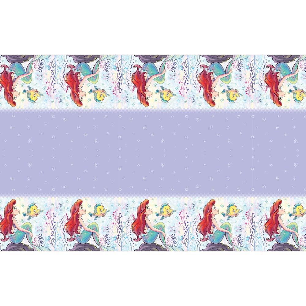 Unique Disney Ariel Rectangular Plastic Table Cover, blue/red/multicolor, 54" x 84"
