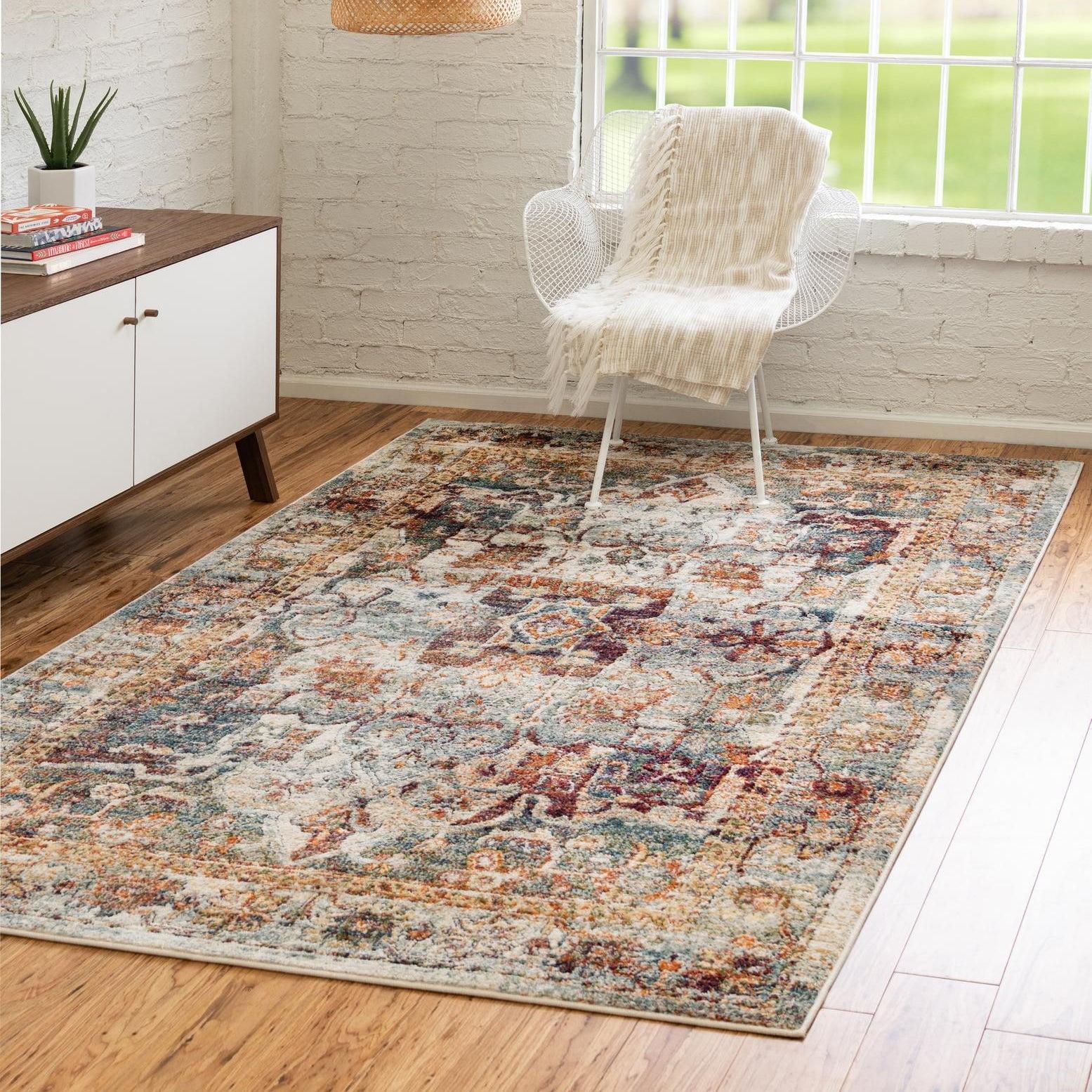 Unique Loom Isabella Collection Area Rug - Adjani (3' 3" x 5' 3" Rectangle Ivory/Beige)