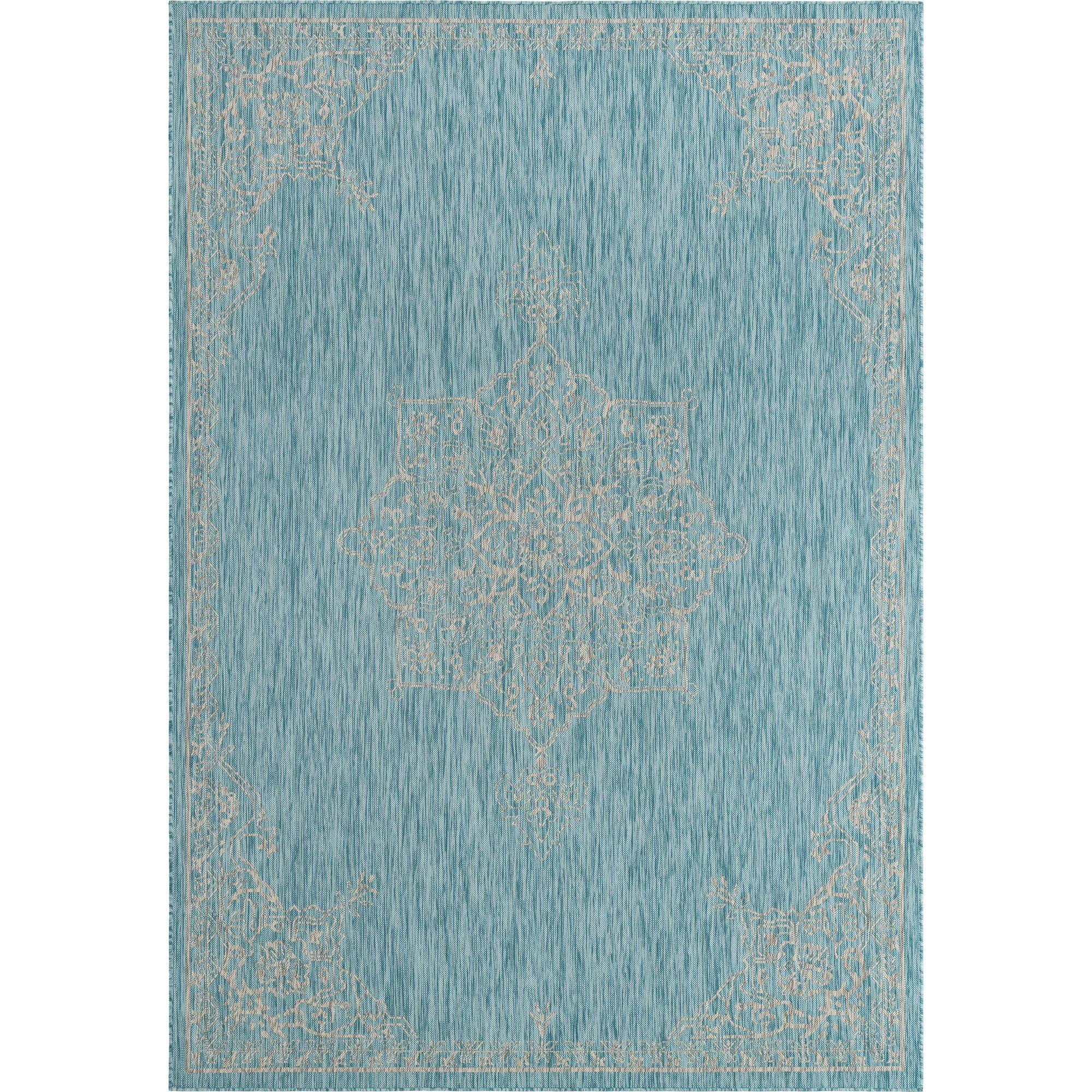 Aqua Breeze Easy-Care Synthetic Rectangular Outdoor Rug