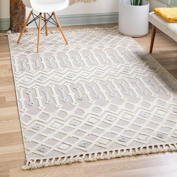 Unique Loom Arlo Collection Area Rug - Lenny (5' 3" x 8' Rectangle Sandy Beige/Beige)