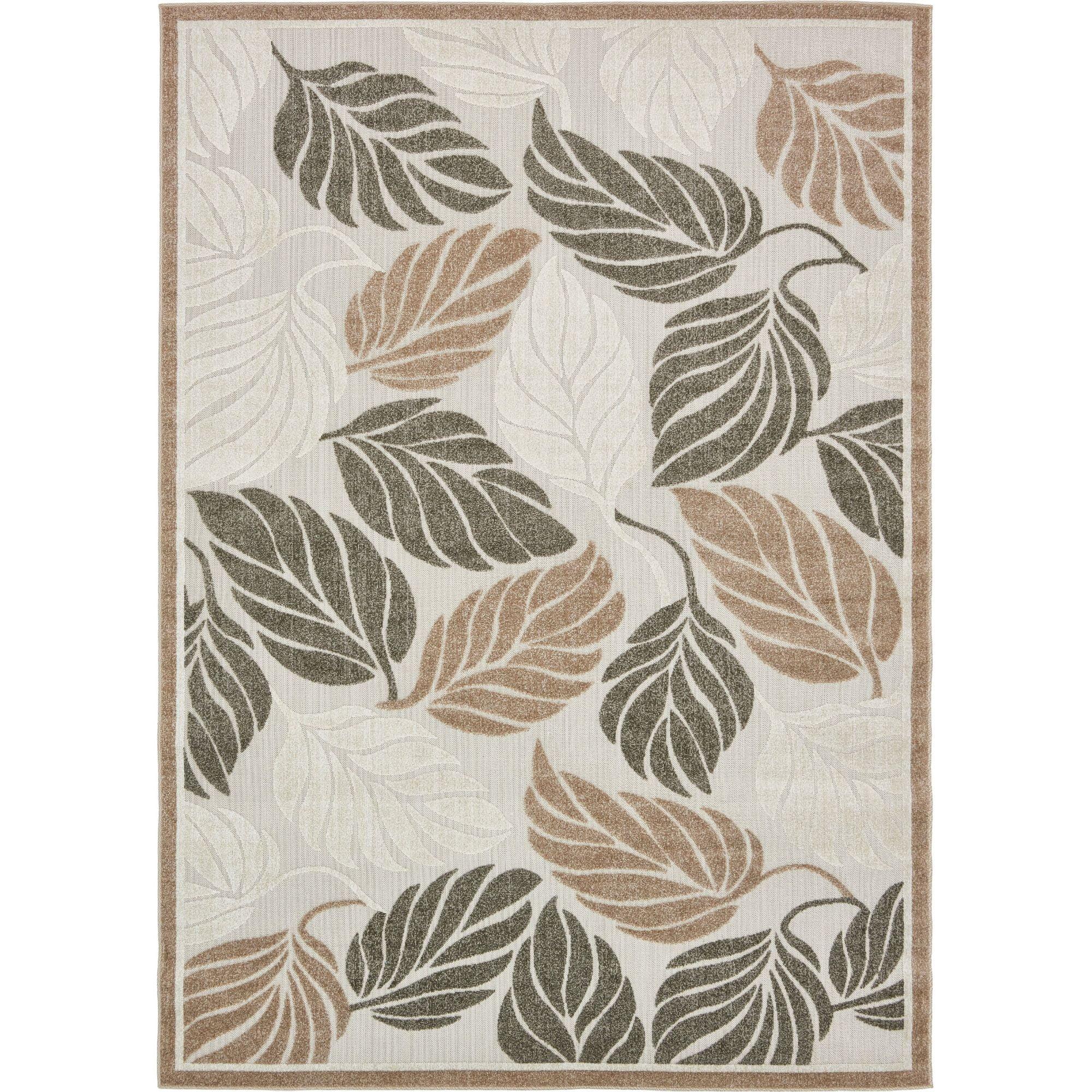 Augusta Beige Synthetic 7'1" x 10' Outdoor Abstract Area Rug