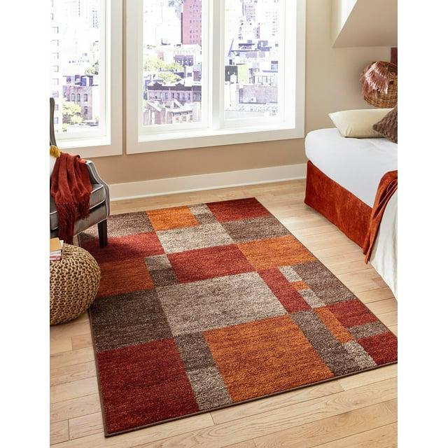 Unique Loom Autumn Collection Area Rug - Providence (4' x 6' Rectangle Multi/Beige)