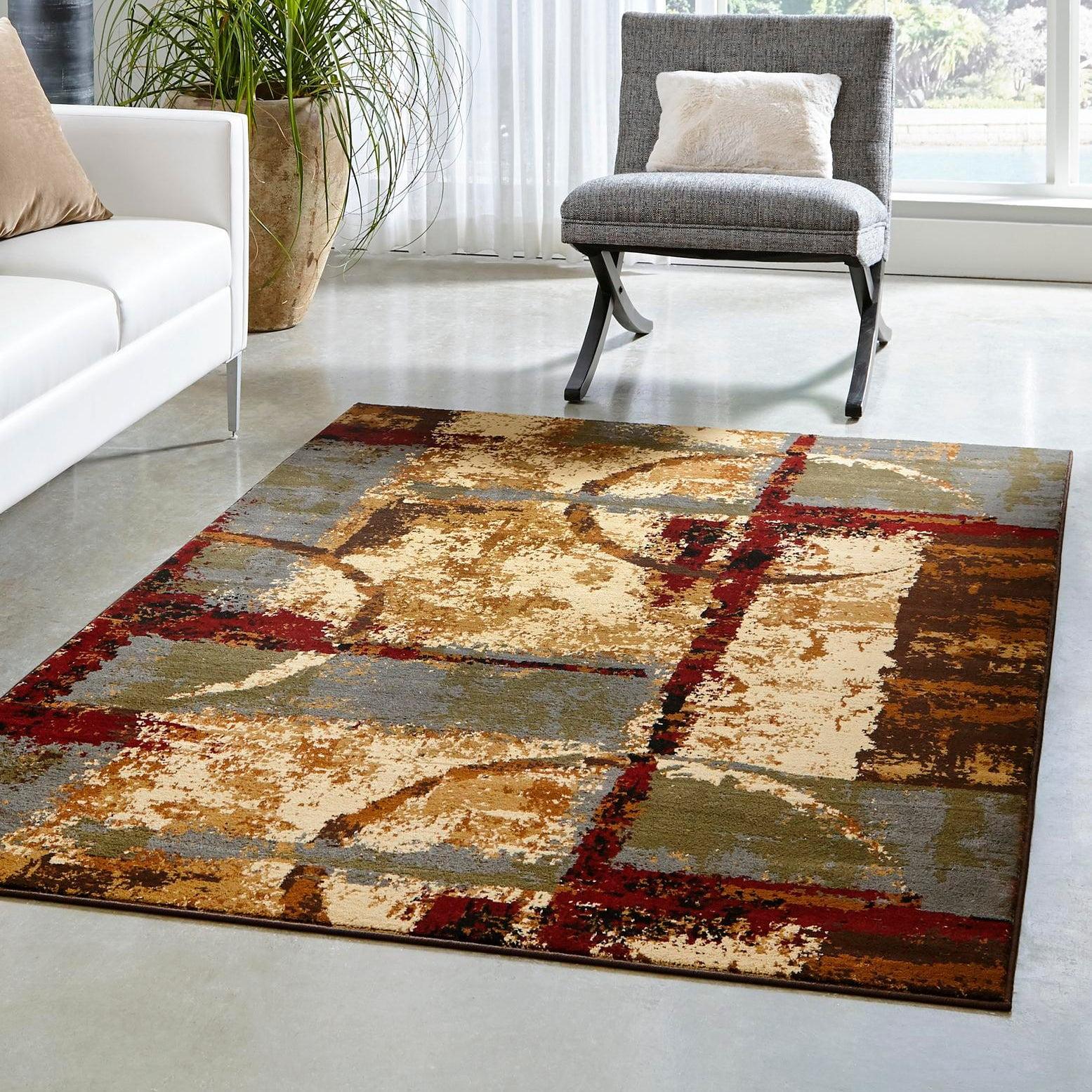 Unique Loom Barista Collection Area Rug - Catuai (5' 3" x 8' Rectangle Multi/Brown)