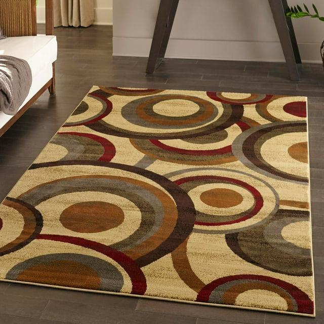 Unique Loom Barista Collection Area Rug - Kona (7' 10" x 10' Rectangle Beige/Black)