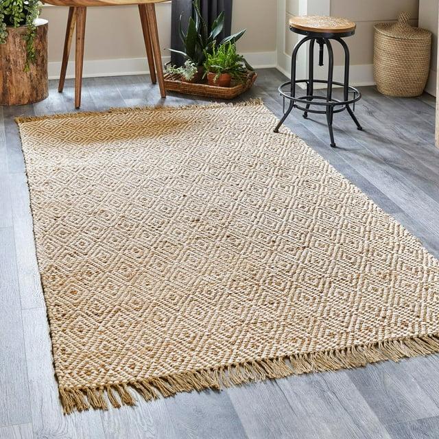 Unique Loom 3' 3 x 5' 1 Assam Chunky Jute Natural Area Rug