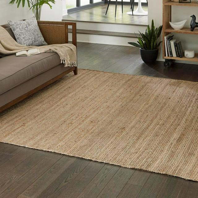 Unique Loom 10'x10' Braided Jute Dhaka Natural Indoor Area Rug