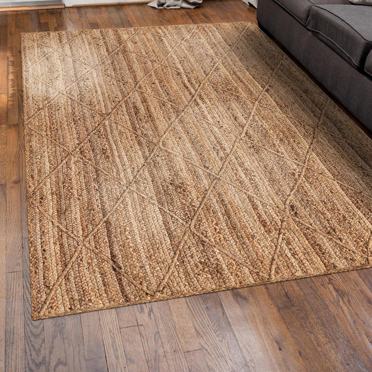 Unique Loom 5' 1 x 8' 0 Braided Jute Natural Area Rug