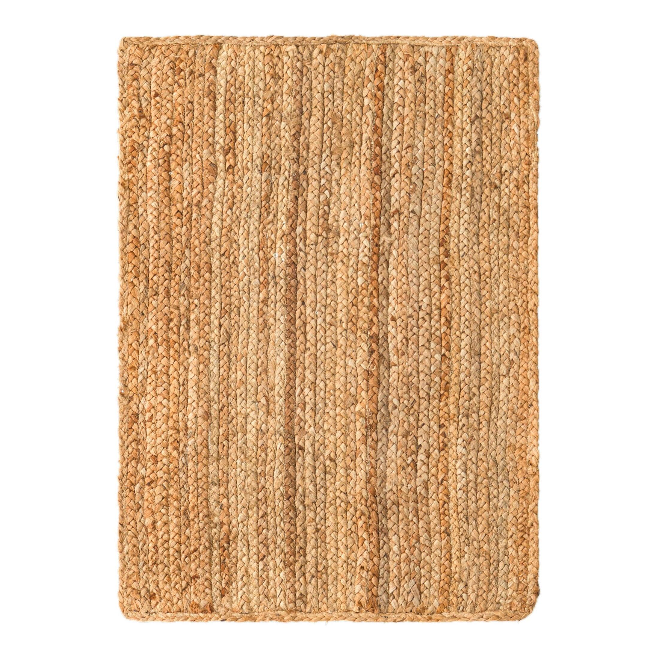 Unique Loom Braided Jute Luxe Collection Area Rug (2'  x 3' 1" Rectangle Natural)