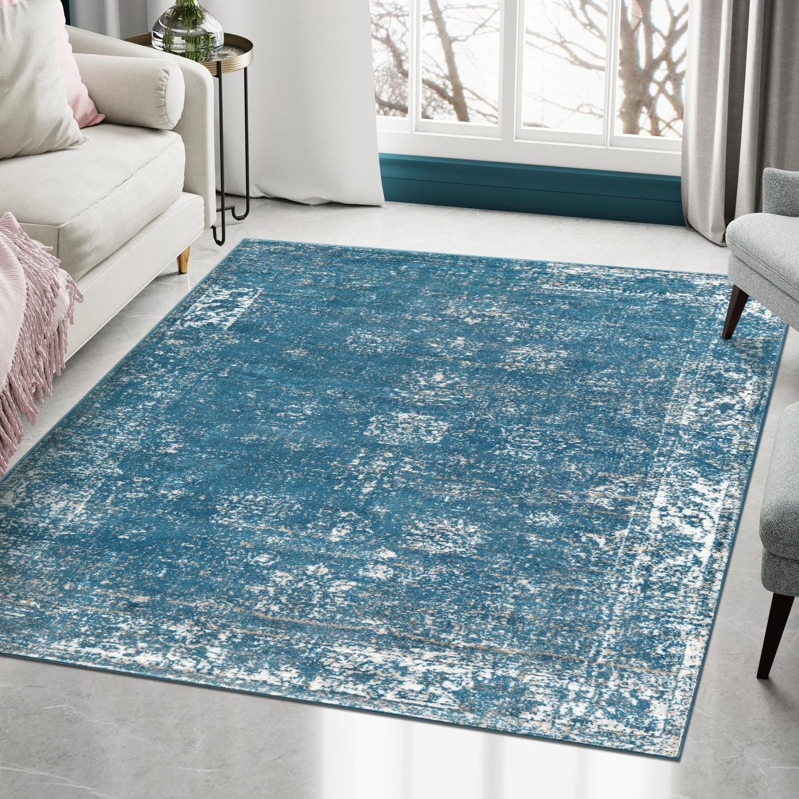 Unique Loom 9' 0 x 12' 0 Sofia Casino Blue Area Rug