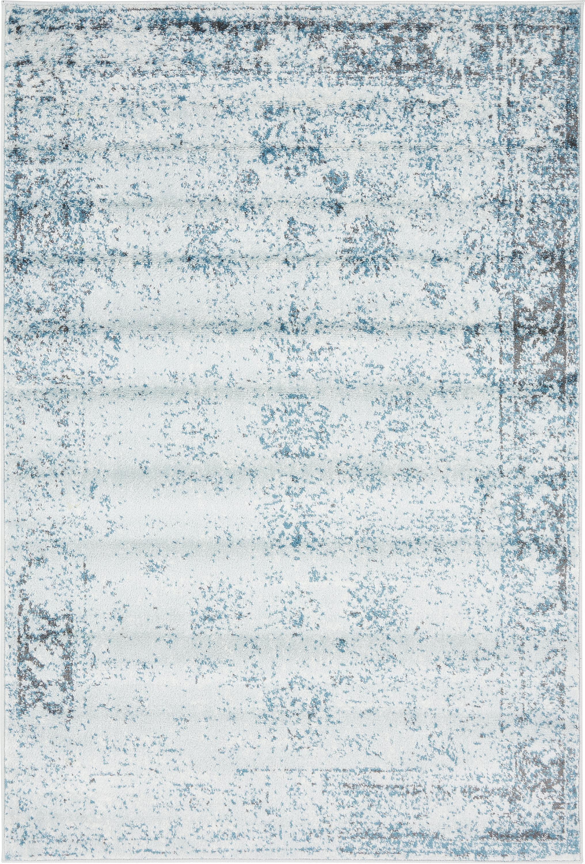 Unique Loom 4' 0 x 6' 0 Sofia Casino Light Blue Area Rug