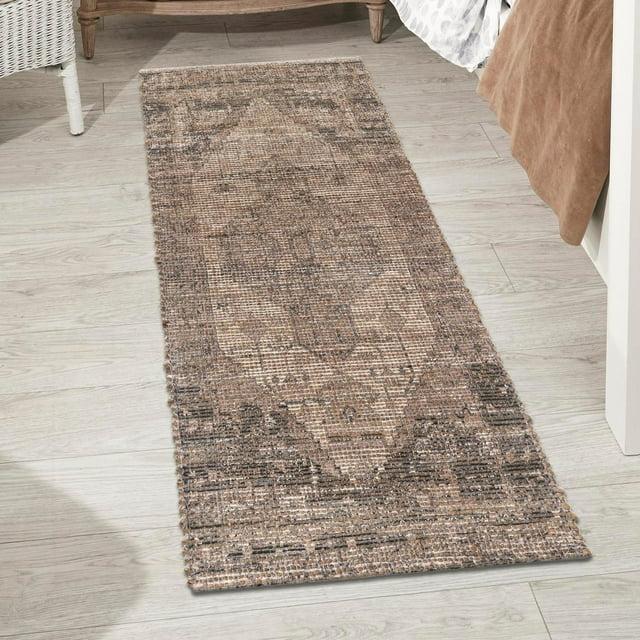 Unique Loom 2' 2 x 6' 1 Chenille Jute  Runner Rug