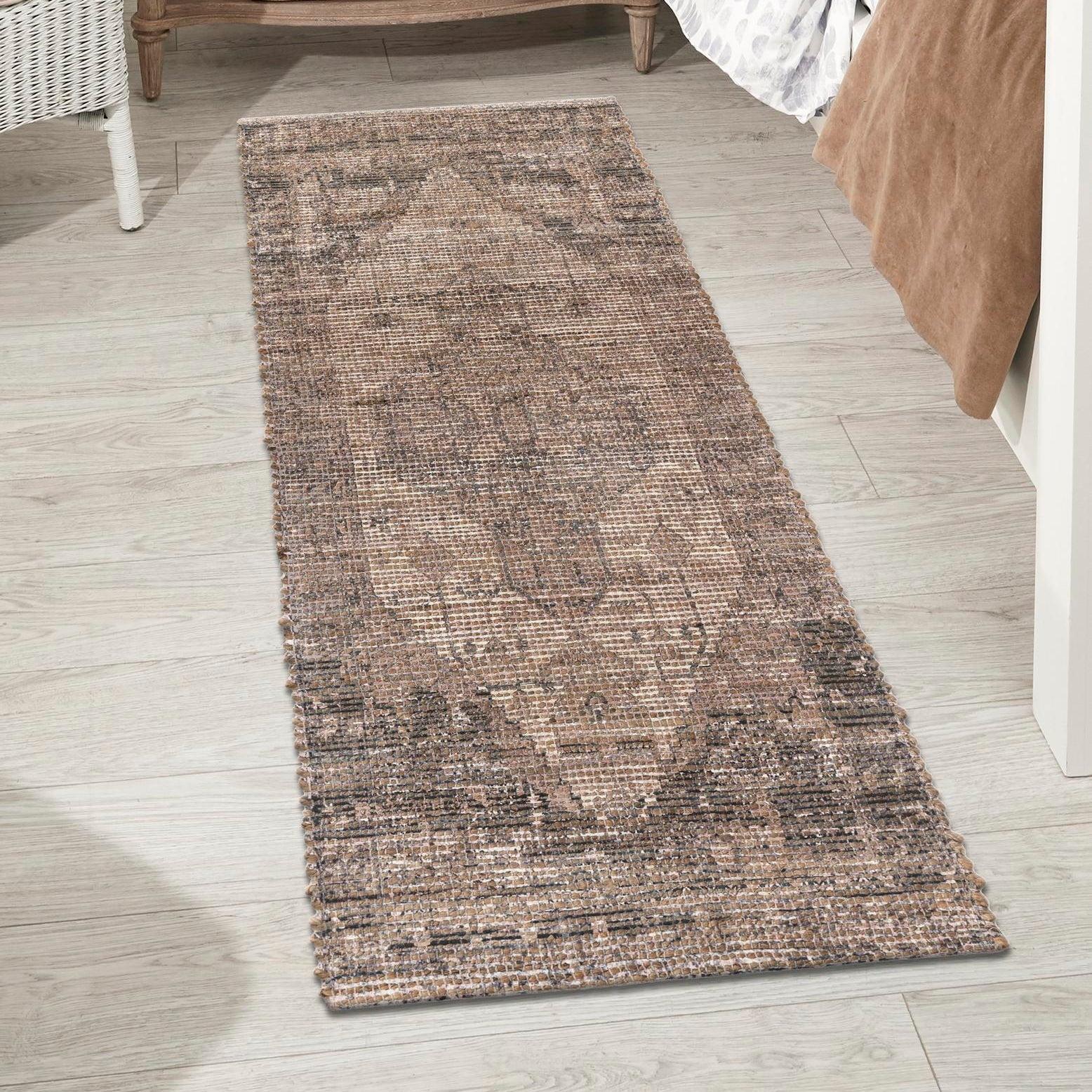 Unique Loom 2' 2 x 6' 1 Chenille Jute  Runner Rug