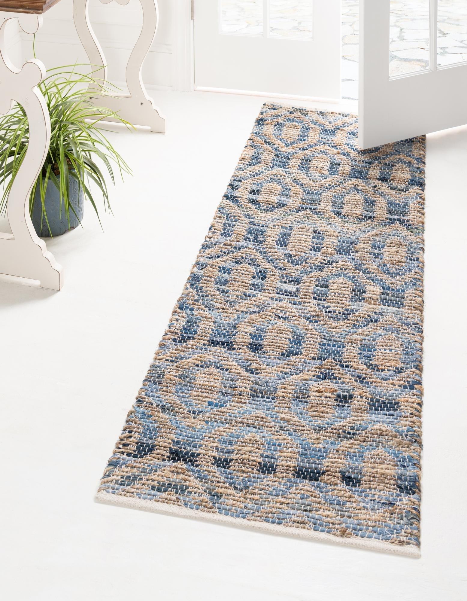 Unique Loom 2' 7 x 10' 0 Chindi Jute  Runner Rug