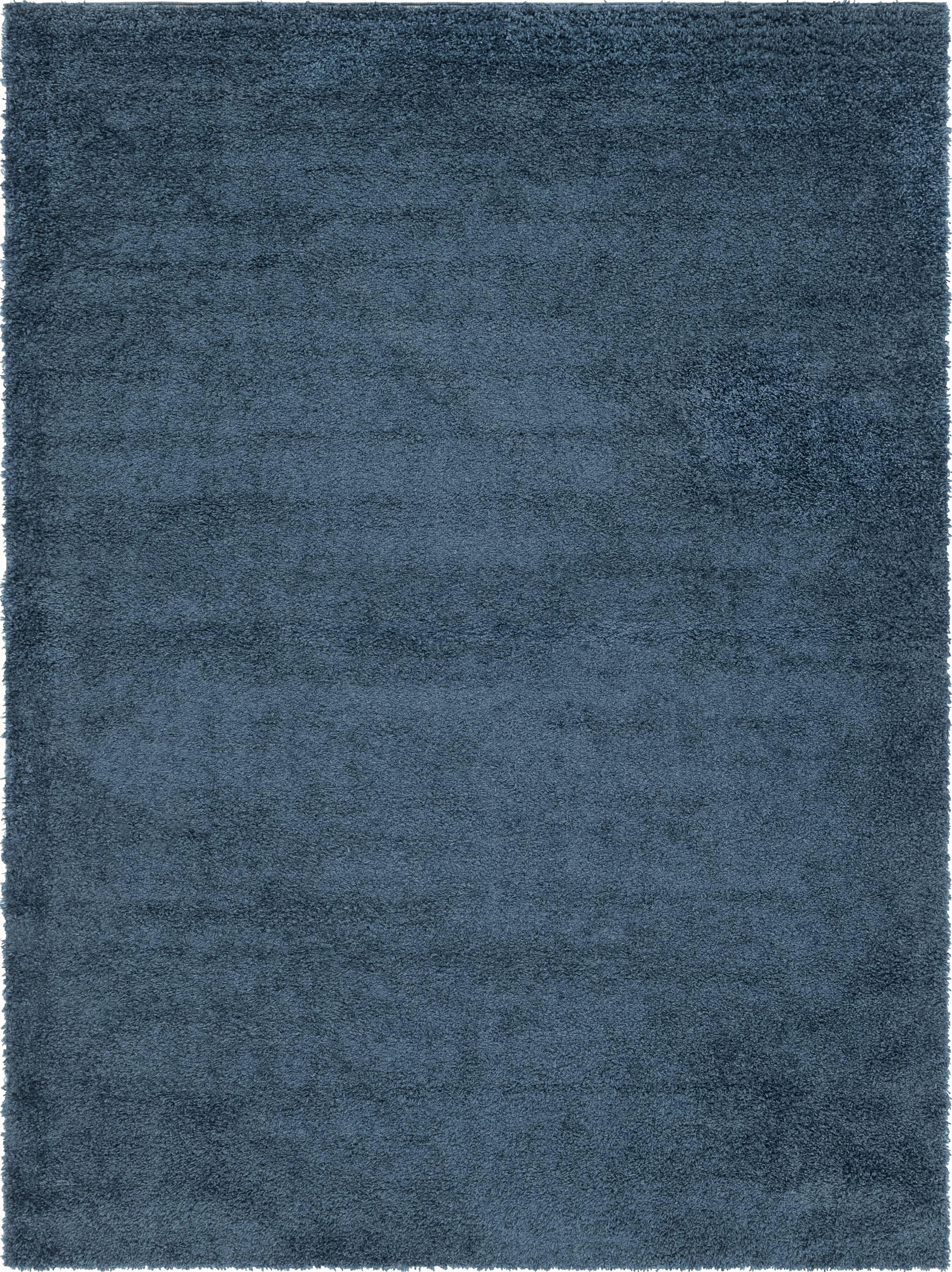 Alpine Softness Marine Blue 9' x 12' Braided Shag Rug