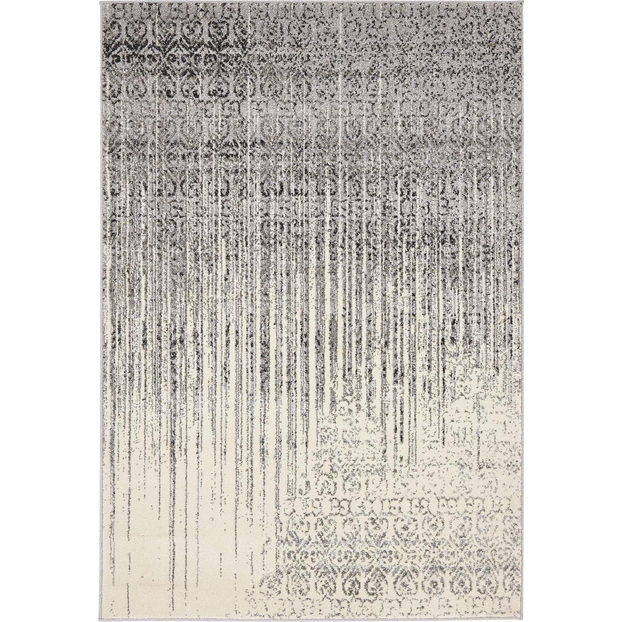 Unique Loom Del Mar Collection Area Rug - Jennifer (4' 1" x 6' 1" Rectangle Gray/Black)
