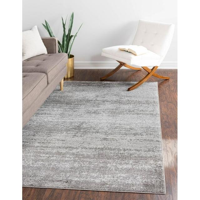 Unique Loom Del Mar Collection Area Rug - Lucille (9'  x 12' Rectangle Gray/Ivory)